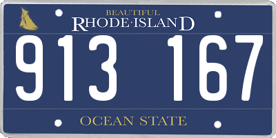 RI license plate 913167