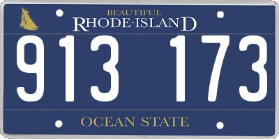 RI license plate 913173