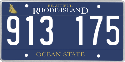 RI license plate 913175