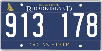 RI license plate 913178