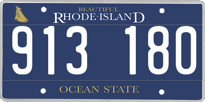 RI license plate 913180
