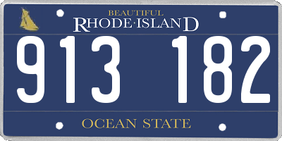 RI license plate 913182
