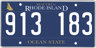 RI license plate 913183