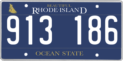 RI license plate 913186