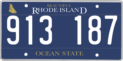 RI license plate 913187