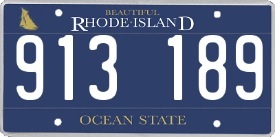 RI license plate 913189