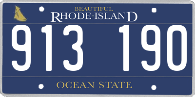 RI license plate 913190