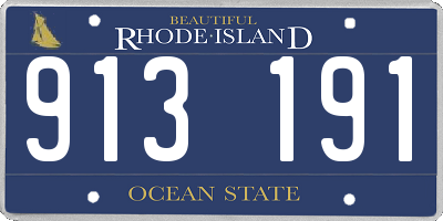 RI license plate 913191