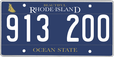 RI license plate 913200