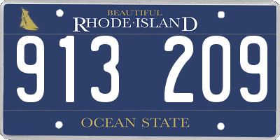 RI license plate 913209