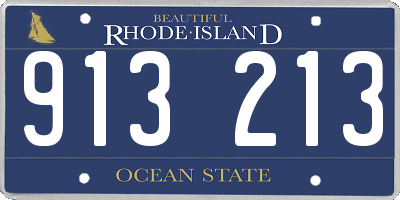 RI license plate 913213