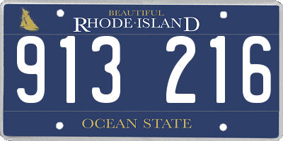 RI license plate 913216