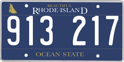 RI license plate 913217
