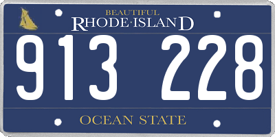 RI license plate 913228