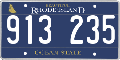 RI license plate 913235