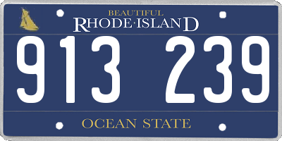 RI license plate 913239