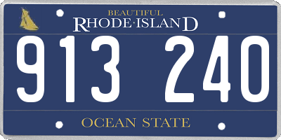 RI license plate 913240