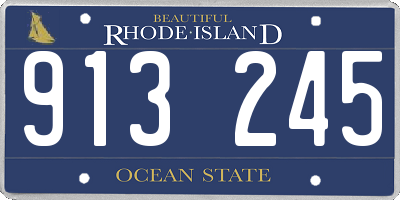 RI license plate 913245