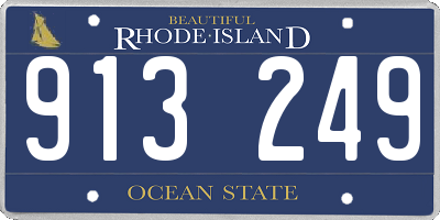 RI license plate 913249