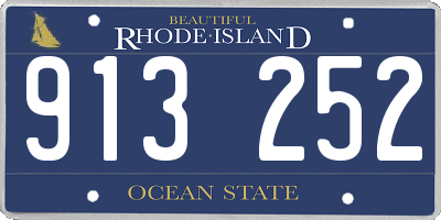 RI license plate 913252