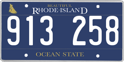 RI license plate 913258