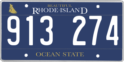 RI license plate 913274