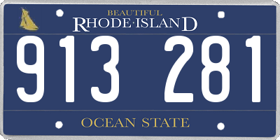 RI license plate 913281