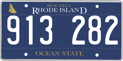 RI license plate 913282