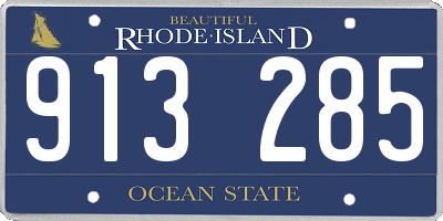 RI license plate 913285