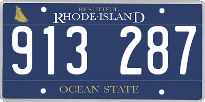 RI license plate 913287