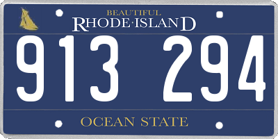 RI license plate 913294