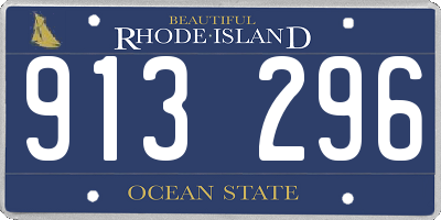 RI license plate 913296