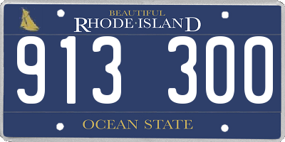 RI license plate 913300