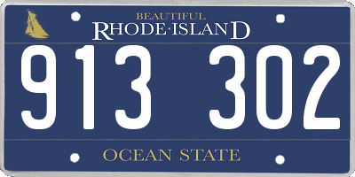 RI license plate 913302