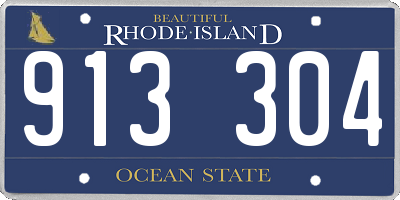 RI license plate 913304