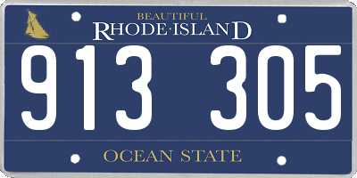 RI license plate 913305