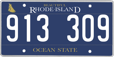 RI license plate 913309