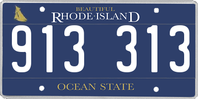 RI license plate 913313