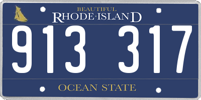 RI license plate 913317