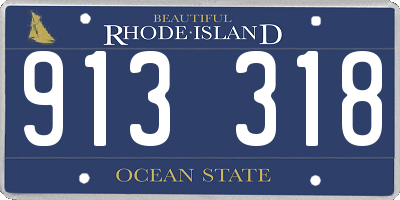 RI license plate 913318