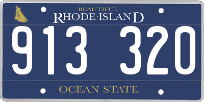 RI license plate 913320
