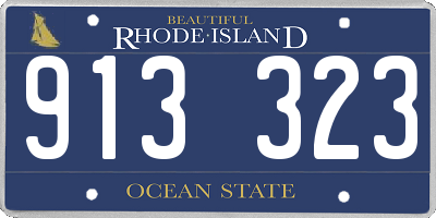 RI license plate 913323