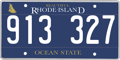 RI license plate 913327