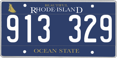 RI license plate 913329