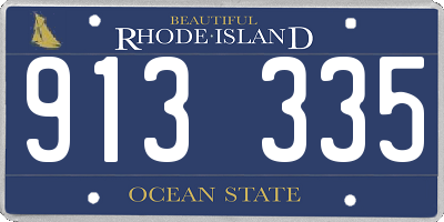 RI license plate 913335