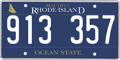 RI license plate 913357