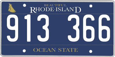 RI license plate 913366