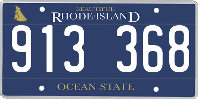 RI license plate 913368