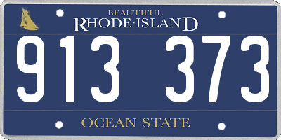 RI license plate 913373