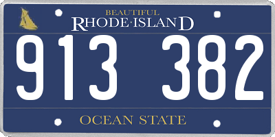 RI license plate 913382